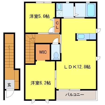 郡山駅 バス22分  北井入口下車：停歩4分 2階の物件間取画像